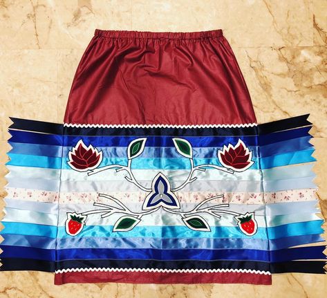 ribbonskirt#culture#birthdaypresent Ribbon Skirt, Kids News, Dream Catcher Native American, Native American Regalia, Ribbon Skirts, Feather Hair Clips, Feather Hair, Medicine Wheel, Satin Ribbons