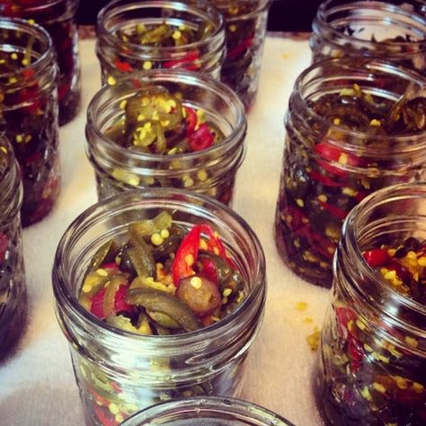 Southern Garden Girl: Cowboy Crack - aka Cowboy Candy Cowboy Pepper Jelly, Canned Whole Jalapeno Recipes, Candied Serrano Peppers, Cowboy Relish, Candied Jalapeno Recipes, Canning Cowboy Candy, Candied Recipes, Candied Jalapeños, Hot Pepper Recipes