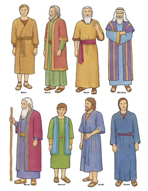 Prophets of old + sharing time Mar 2006  Follow the prophets Bible Characters Images, Bible Clothing, Biblical Clothing, Biblical Characters, Biblical Costumes, Bible Cartoon, Biblical Times, Old Testament Bible, Follow The Prophet