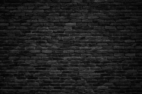 Black brick wall, dark background for de... | Premium Photo #Freepik #photo #background #pattern #vintage #abstract Brick Wall Background Photography, Wall Stone Texture, Black Brick Wallpaper, Gray Brick Wall, Brick Wall Wallpaper, Brick Wall Backdrop, Black Brick Wall, Brick Wall Texture, Black Feature Wall