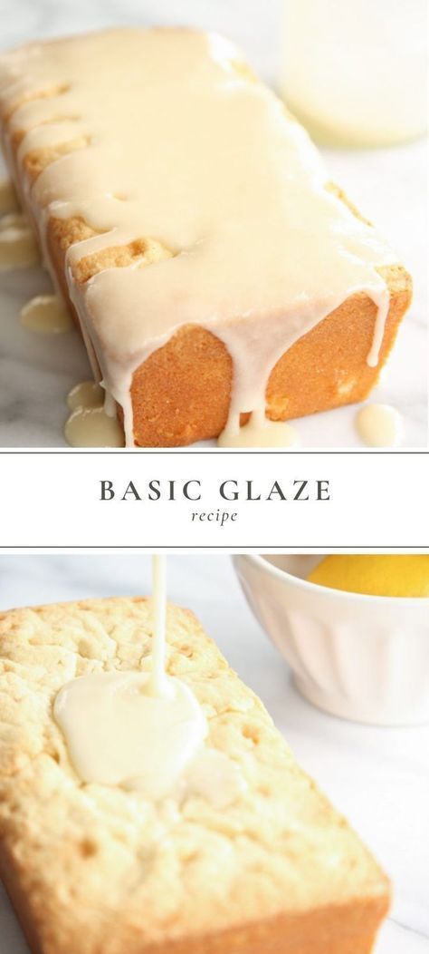 Bread Glaze Recipe, Easy Icing Recipe For Cookies, Cake Glaze Recipe, Glazed Icing Recipe, Easy Icing Recipe, Pound Cake Glaze, Cake Bundt, Easy Icing, Glaze Icing