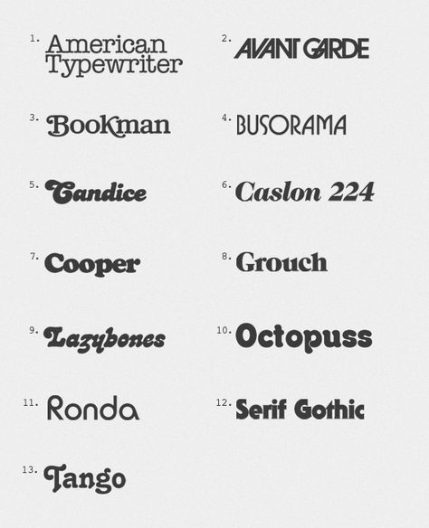 http://www.tylorjreimer.com/blog/typography/13-best-seventies-typefaces/ Type Of Typography, Type Face Design, 70s Font Typography, Type Faces Fonts, 70s Typeface, Blog Typography, American Font, 70s Graphic Design, 70s Type