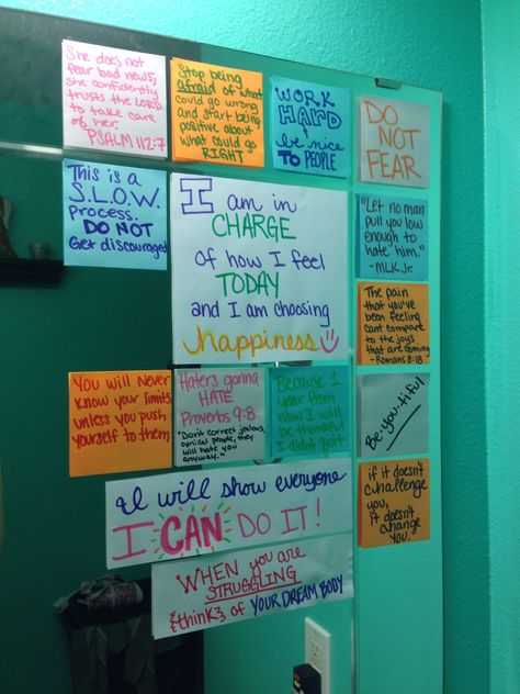 Motivation and Inspiration on my mirror to remind myself daily Mirror Notes Motivation, Mirror Affirmations Sticky Notes Aesthetic, Self Affirmations Mirror, Inspirational Things To Write On Your Mirror, Mirror Sticky Notes Motivation, Mirror Inspiration Quotes, Mirror With Affirmations, Mirror Motivation Quotes, Mirror Affirmations Bathroom