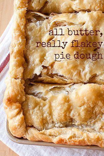 The secret to flaky pie dough? Butter! All Butter, Really Flaky #Pie Dough recipe Quiche, Flaky Pie Crust Recipe, Pie Crust Recipe Easy, Pie Dough Recipe, Homemade Pie Crust Recipe, Easy Pie Crust, Pie Pie, Flaky Pie Crust, Easy Pie