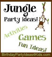 Safari Party Games Activities, Jungle Themed Party Games, Jungle Party Games, Safari Party Games, Jungle Birthday Party Ideas, Animal Party Games, Lion Guard Birthday Party, Jungle Themed Party, Jungle Book Party