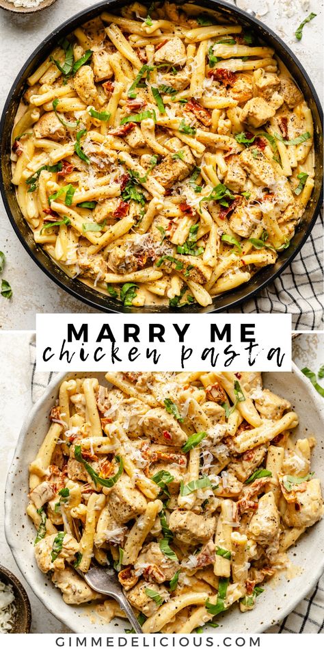 Dinner Recipes Chicken Pasta, Pasta Dinner Recipes Chicken, Marry Me Chicken Pasta, Chicken Pasta Dishes, Marry Me Chicken, Pasta Casera, Dinner Recipes Chicken, Easy Pasta Dinner, Pasta Dinners