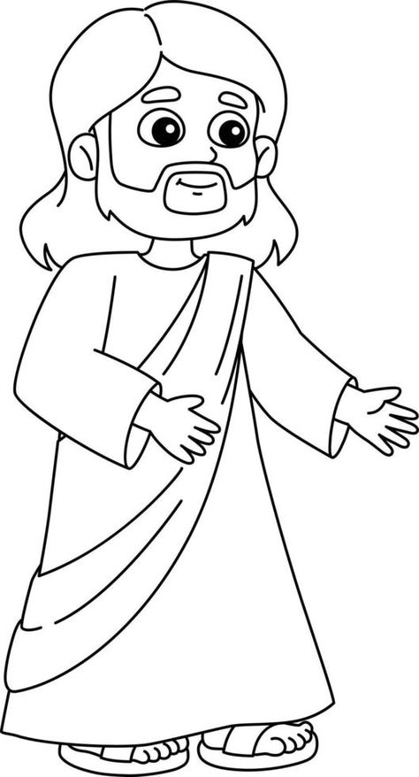 How To Draw Jesus, Bible Coloring Pages For Kids Printables, Jesus Coloring Pages For Kids, Jesus Drawing Easy, Jesus Drawings Sketches, Jesus Crafts For Kids, Sunday School Coloring Sheets, Jesus Christ Drawing, Jesus Drawing