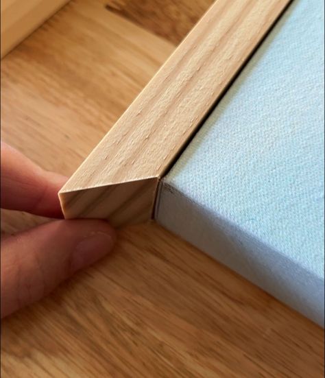 Diy Wood Canvas Frame, Frame For Painting Canvases, How To Make Frame For Canvas Art, Diy Canvas Frame Easy, Diy Wooden Frame For Canvas, Frame For Canvas Diy, How To Build A Canvas Frame, Diy Frame For Painting, Diy Floating Frame For Canvas Easy