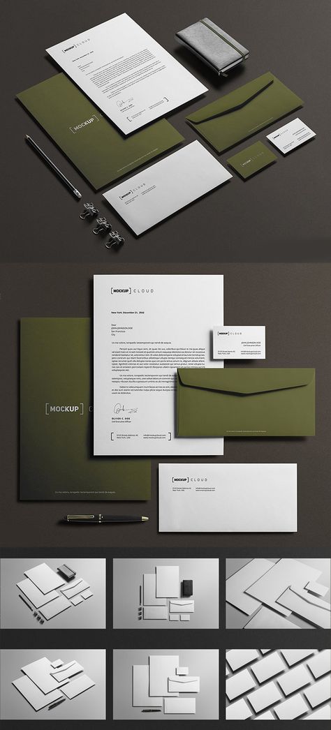 Corporate Stationery Mock-Up Brand Stationery Design, Modern Corporate Design, Corporate Design Inspiration, Business Stationary Design, Corporate Identity Design Branding, Mockup Design Ideas, Business Identity Design, Identity Presentation, Stationery Design Branding