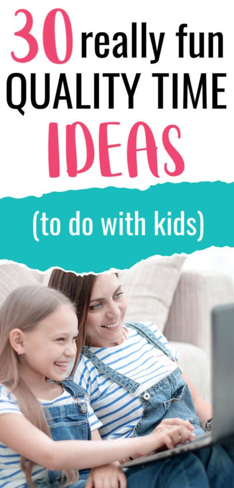 30 Ways to Spend Quality Time with Kids including ideas for spending time at home as a family. #qualitytime #qualitytimewithkids Quality Time With Kids, Family Learning Activities, Kid Dates, Free Family Activities, 2024 Family, Motherhood Encouragement, Family Ideas, Time Kids, Quotes About Motherhood