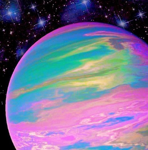 Anime Planets Aesthetic, Pastel Planet Aesthetic, Space Neon Aesthetic, Space Aesthetic Pastel, Alien Aethestic, Y2k Future Aesthetic, Aesthetic Planet Photos, Planet Art Aesthetic, Alien Cover Photo