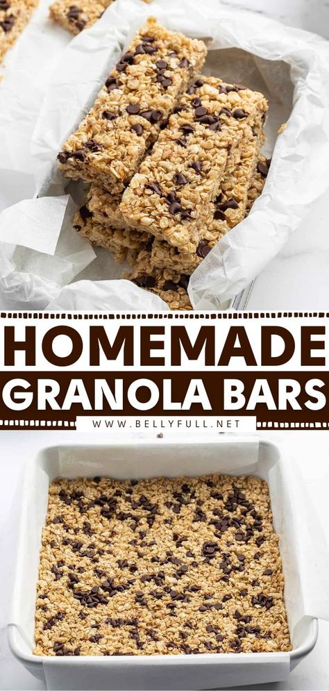 Homemade Granola Recipe, Chocolate Chip Granola Bars, Homemade Pantry, Granola Recipe Bars, Homemade Granola Bars, Granola Recipe, Healthy Ingredients, Granola Recipes, Homemade Snacks