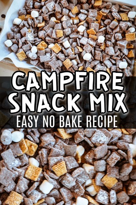 Snacks, Campfire Snacks, Camping Snacks, Chex Mix Recipes, Snack Mix Recipes, Campfire Food, Easy No Bake, S'mores, Puppy Chow