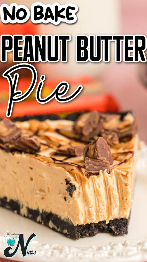 Craving a delightful summer dessert that's easy to make and doesn't require turning on the oven? Try this No-Bake Peanut Butter Pie! With a creamy, rich peanut butter filling and a crunchy graham cracker crust, it's the perfect treat to cool down on hot days. Choc Peanut Butter Pie No Bake, Perkins Peanut Butter Silk Pie, Jif Peanut Butter Pie, Chocolate Pb Pie, Peanut Butter Cream Pie Recipe, Low Calorie Peanut Butter Pie, Peanut Butter Pie With Graham Crust, Graham Cracker Recipes Easy, Peanut Butter Cool Whip Pie