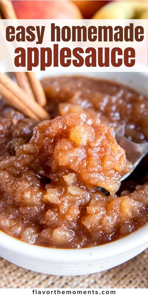 Essen, Easy Homemade Applesauce, Homemade Applesauce Recipe, Homemade Applesauce Recipes, Applesauce Recipe, Apple Recipes Easy, Apple Sauce Recipes, Homemade Applesauce, Apple Sauce