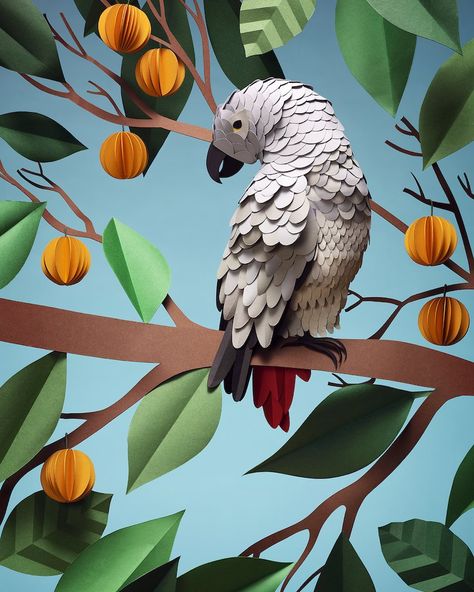 Cut and Paste with Fideli Sundqvist - gestalten EU Shop Jungle Paper Art, Paper Bird, Paper Magic, Paper Birds, Paper Illustration, Paper Art Craft, Paper Artwork, Bird Sculpture, Arte Sketchbook