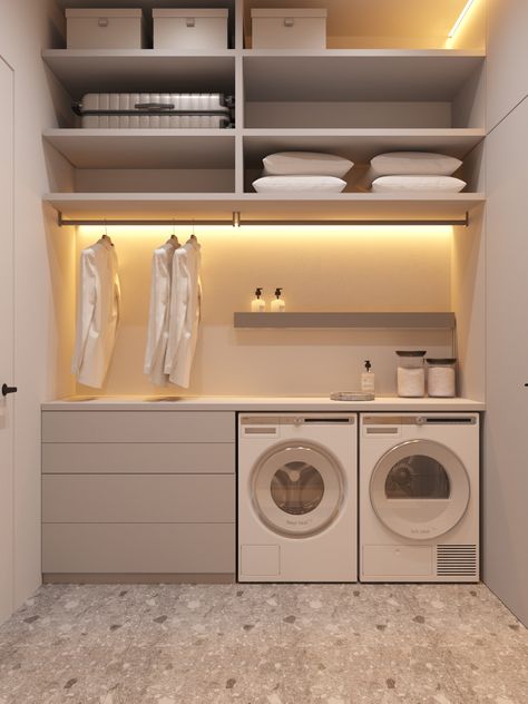 Laundry Room Wallpaper, Dream Laundry Room, Laundry Room Closet, تصميم داخلي فاخر, Laundry Room Renovation, Laundry Design, Laundry Room Layouts, Modern Laundry Rooms, Laundry Room Ideas