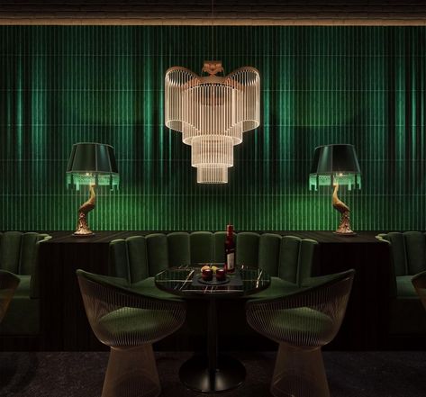 A New Hidden Cocktail Bar in Chinatown & Requires A Code To Get In Speakeasy Decor, Speakeasy Bar, Velvet Wallpaper, Art Deco Bar, Bar Interior Design, Luxury Bar, Bar Art, Bar Interior, Lounge Design