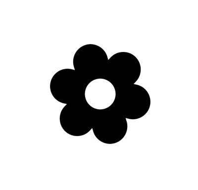 Flower with petals - simple icon, vector download Croquis, Black Icons With White Background, Edit Png Overlays, Flowers Icon Png, Cute Simple Icons, Flower Icons Png, Flower Png Icon, Cute Icons Black, Cute Flower Icon