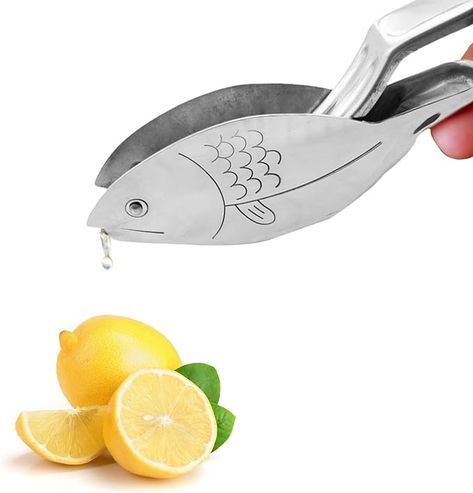 Amazon.com: Garhelper Manual Lemon Juicer, Stainless Steel Fish Shape Lemon Squeezer, Manual Lemon Slice Squeezer, Ergonomic Design Citrus Juicer for Orange Lemon Lime Pomegranate: Home & Kitchen Lemon Press, Lime Squeezer, Fruit Press, Lemon Juicer, Citrus Squeezer, Manual Juicer, Lemon Squeezer, Fruit Juicer, Juice Extractor