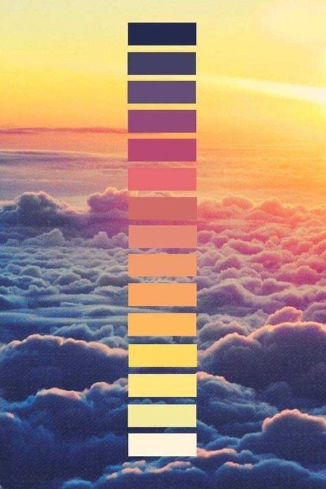 Colors in nature - Imgur Colour Gradient Palette, Sky Gradient Color Palette, Sky Gradient Painting, Sun Color Pallete, Sun Colour Palette, Color Gradient Palette, Gradient Pallete, Sky Colour Palette, Gradient Decor