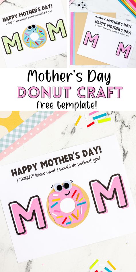 This delightful Mother's Day Donut Craft is a fun craft for kids to sprinkle some love into their mommas' lives. Use our free template and some colorful paper to make this simple gift! Donut Craft, Mom Template, Under The Sea Crafts, Fingerprint Crafts, Easy Mother's Day Crafts, Princess Crafts, Seasonal Activities, Back To School Crafts, Unicorn Crafts