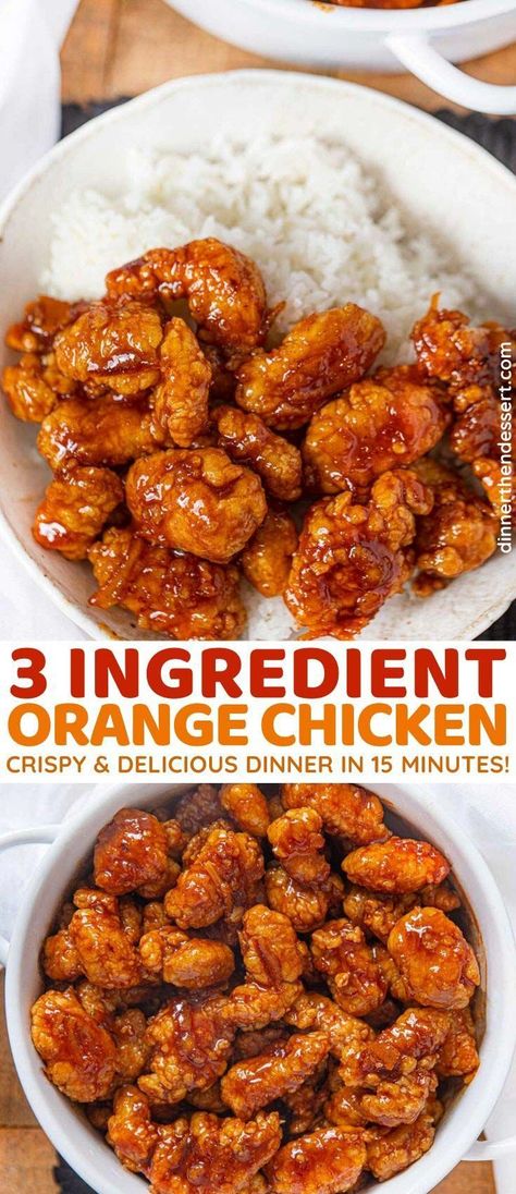 3 Ingredient Orange Chicken Sauce, Easy Good Dinner Meals, Heathier Dinner Ideas, Weeknight Make Ahead Dinner, Orange Chicken Recipe Orange Marmalade, Minimal Ingredient Chicken Recipes, Easy Dinner 5 Ingredients Or Less, Orange Chicken Sauce Marmalade, Chicken Nugget Orange Chicken