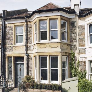 Terraced House Exterior, Terraced House Interior, Craftsman Exterior Door, Terrace Exterior, Bristol Houses, Victorian Front Door, Terrace House Exterior, Victorian Front Doors, Front Door Ideas