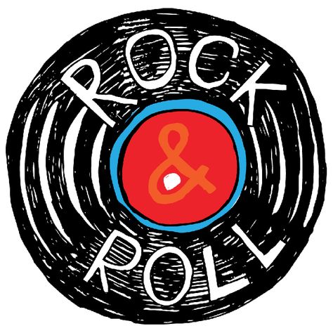 Festa Rock Roll, Cap Drawing, Music Clipart, Rock & Roll, Guitar Stickers, Rock Star Party, Band Stickers, Circle Drawing, Rock Hand