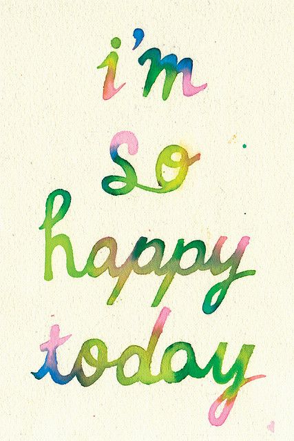 "i'm so happy today," an ink drawing by England-based illustrator Natsuki Otani. Kule Ord, Jolie Phrase, Message Positif, Happy Notes, Motiverende Quotes, Happy Today, Socrates, Whatsapp Dp, Happy Smile