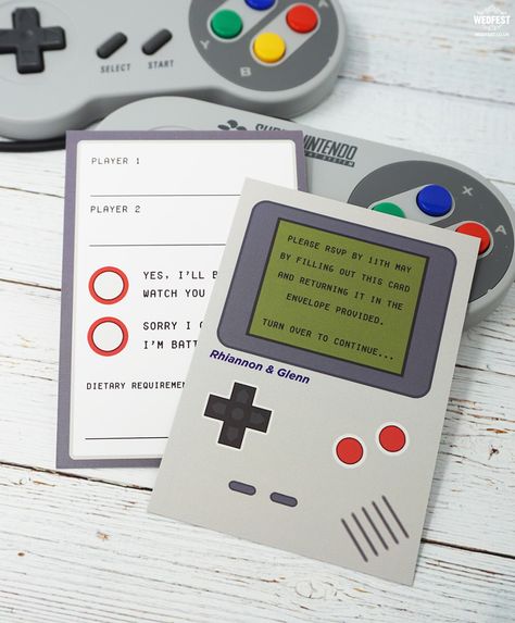 Game Wedding Invitations, Gamer Wedding Invitations, Geek Wedding Invitations, Video Game Wedding, Gamer Wedding, Nerd Wedding, Geeky Wedding, Game Wedding, Nerdy Wedding