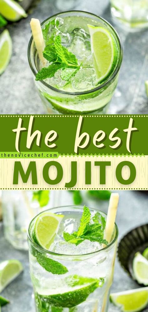 The Best Mojito Recipe, summer cocktails, alcoholic drinks Margaritas, Aperitif, Recipe For Mojito, Classic Mojito Recipe, Homemade Simple Syrup, Best Mojito Recipe, Mojito Recipe Classic, Mojito Drink, Classic Mojito