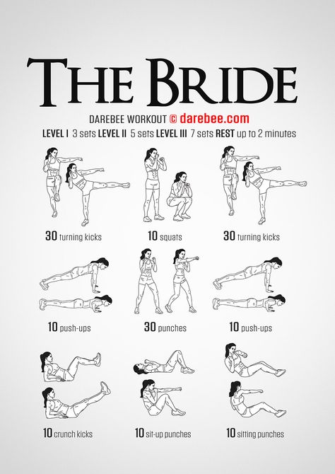 The Bride Workout - Concentration - Full Body DIfficulty 3 - Suitable for Beginners Fitness Workouts, Bride Workout, Superhero Workout, Wedding Workout, Kickboxing Workout, Boxing Workout, Effective Workouts, Free Workouts, I Work Out