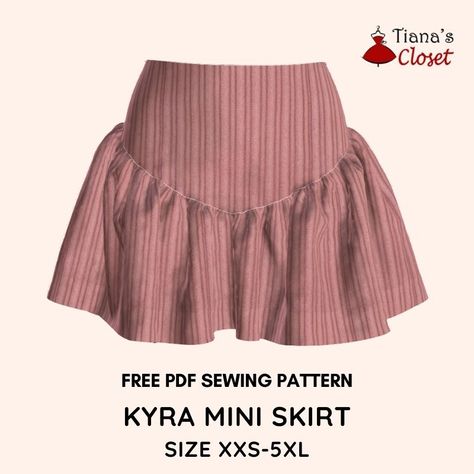 Skirt Sewing Pattern Free, Mini Skirt Sewing Pattern, Mini Skirt Pattern, Skirt Pattern Easy, Skirt Pattern Free, Free Pdf Sewing Patterns, Save The Earth, Paper Patterns, Skirt Patterns Sewing