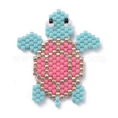 Wholesale MIYUKI Japanese Seed Beads - Pandahall.com Delica Bead Earring Patterns, Miyuki Beads Pattern Brick Stitch, Brick Stitch Beading, Beaded Turtle, Miyuki Pattern, Miyuki Beads Pattern, Seed Bead Projects, Seed Bead Jewelry Patterns, Бисер Twin