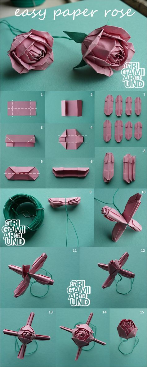 Origamiaround is creating origami, paperart and tutorials | Patreon Rose En Origami, Mode Origami, Origami Kutu, Origami Diy, Tutorial Origami, Origami Ball, Origami Decoration, Origami Fashion, Origami For Beginners