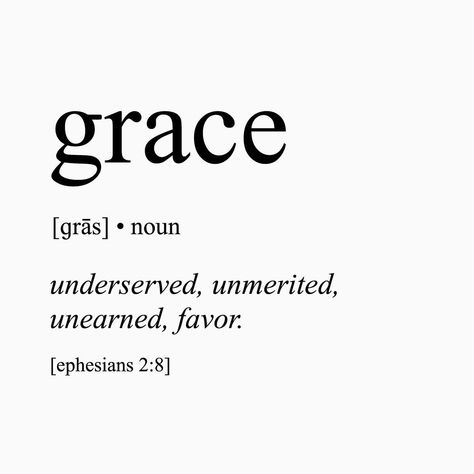 Grace undeserved unmerited unearned favour Black, A Cross, The Words, Black And White, White