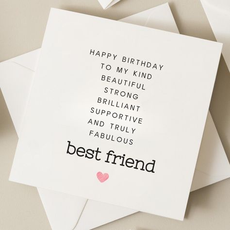 Wish Card For Best Friend, Some Birthday Quotes, Lana Del Rey, Happy Birthday Messages To Bestie, Birthday Quotes To Best Friend, Best Friend Cards Ideas, Birthday Wishes For A Friend Card, Birthday Quotes To Friend, Aesthetic Birthday Cards For Bestie