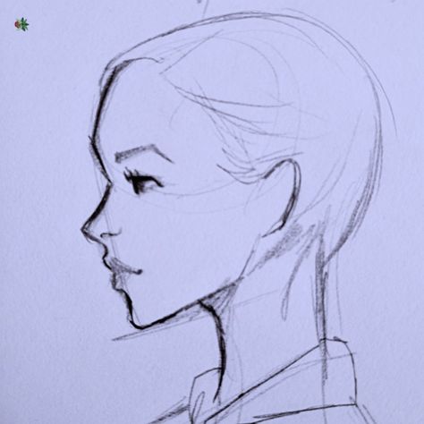 Side Face Drawing Female, Drawing Inspo Side Profile, How Do Draw Side Profile, How To Draw Female Side Profile, Side Of A Face Drawing, Female Drawing Side View, How To Draw Face Side Profile, Drawing A Side Face, Face Drawing Tutorial Side Profile