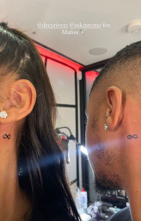 Cute Matching Tattoos For Cousins, Matching Couple Tattoos Black People, Most Hated Tattoo, Girlfriend Tattoos For Men, Tattoo Ideas For Couples Unique, Couple Name Tattoos Ideas, Tiny Couple Tattoos, Bf Name Tattoo Ideas, Duo Tattoos