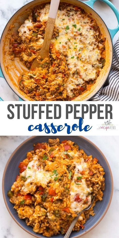 Dinner With Peppers And Onions, Dinners With Peppers, Easy Meal Prep For Work, One Pot Stuffed Pepper Casserole, Recipes With Bell Peppers Dinners, Dinner Recipes With Bell Peppers, Dinner Ideas With Bell Peppers, Super Easy Supper Ideas, No Oven Dinner Recipes