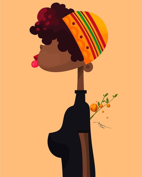 Lord Kpuri’s Instagram photo: “Afro Profile 💕 . . . . . . . In Focus : Ubiomo Ogheneroh | @lord_kpuri | Nigerian Digital Artist & Writer | #afro #afrobougee #digitalart…” Afro Logo, Notion Stickers, Protect Black Women, Afro Bohemian, Tufting Diy, Action Art, Basquiat Art, Afrocentric Art, Black Art Painting