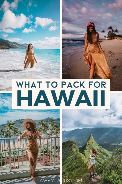 Packing For One Week, Hawaii Packing List For Women, Packing List Hawaii, Hawaii Trip Outfits, Hawaiian Vacation Outfits, Pack For Hawaii, Hawaii Vacation Outfits, Pack For A Week, Packing List For Women