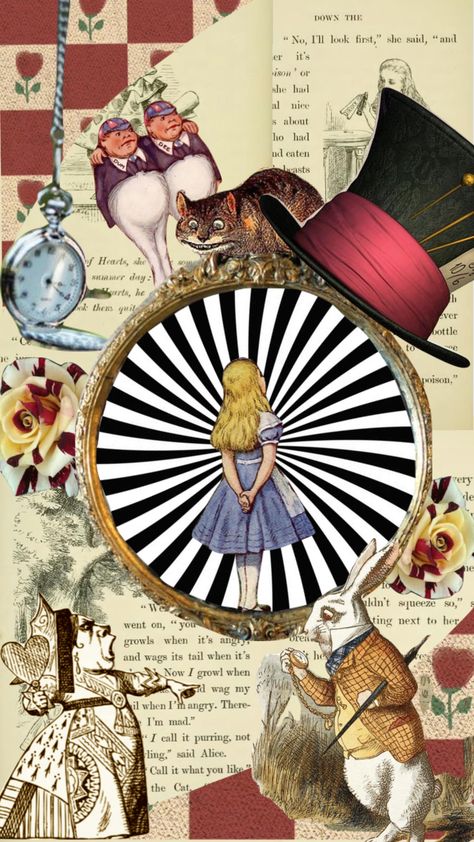 Alice In Wonderland Clock Aesthetic, Alice In Wonderland Pictures Art, Alice In Wonderland Aethestic, Clown Wallpaper Aesthetic Cute, Alice In Wonderland Queen Of Hearts Art, Mood Board Alice In Wonderland, Alice In Wonderland Aesthetic Drawing, Alice In Wonderland Sketchbook, Queen Of Hearts Aesthetic Wallpaper