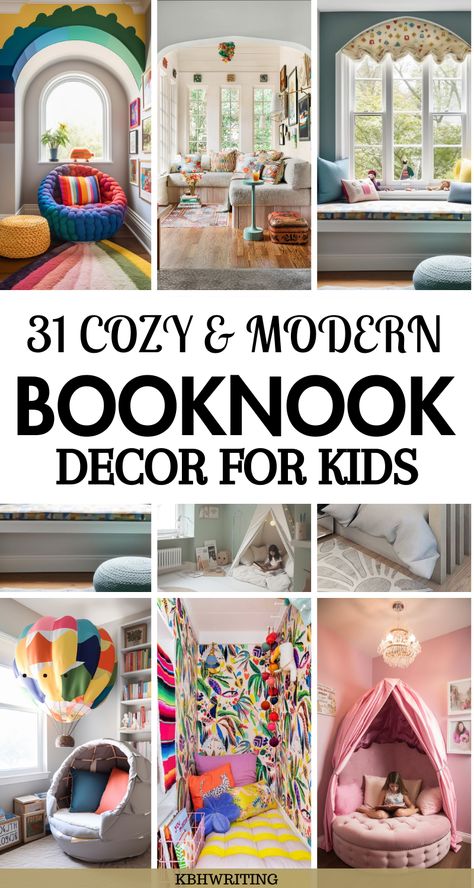 Create a cozy reading haven for kids with these 30 small book nook ideas! From snug corners to imaginative spaces, these inspirations offer charming and inviting setups, perfect for fostering a love for reading and imagination. #KidsBookNook #ReadingCorner Small Book Nook, Kids Reading Area, Book Nook Ideas, Toddler Reading Nooks, Childrens Reading Nook, Girls Reading Nook, Cozy Window Nook, Book Nook Kids, Reading Nook Closet