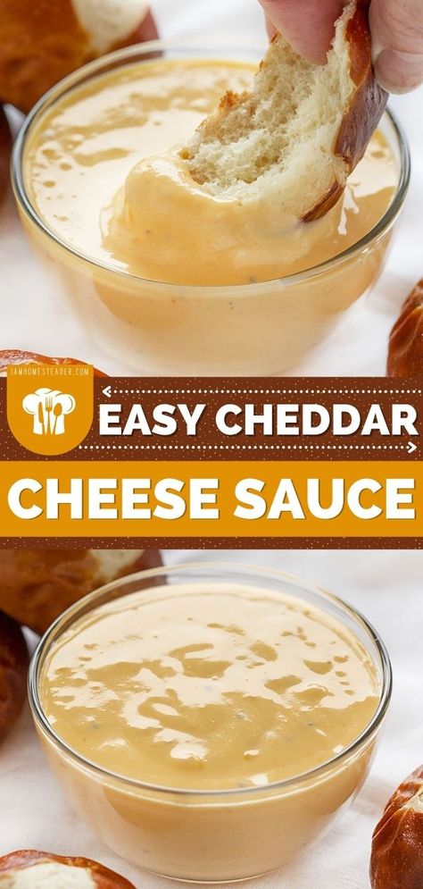 Essen, Melted Cheese Dip Recipes, Evaporated Milk Cheese Dip, Cheesy Dipping Sauce, Creamy Cheddar Cheese Sauce, Sharp Cheddar Cheese Dip, Melty Cheese Sauce, Cheddar Dipping Sauce, Easy Cheddar Cheese Sauce