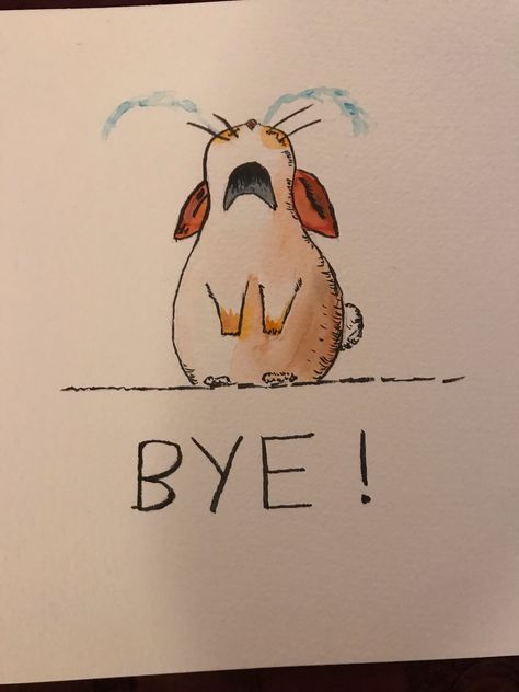 Farewell Card Handmade, Farewell Watercolor Cards, Goodbye Card For Friends, Homemade Goodbye Cards, Cards For Goodbye, Goodbye Watercolor Cards, Goodbye Painting Ideas, Farewell Card Idea, Handmade Goodbye Cards For Friends