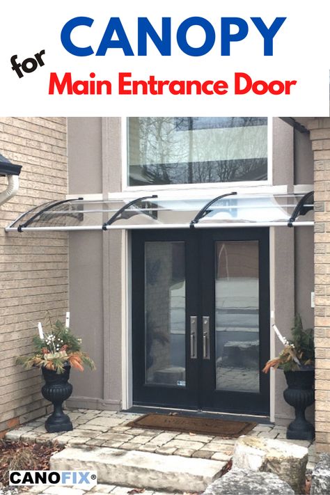 CANOFIX Door Canopy: Best fit and Ideal for your main entrance doors and windows with 1270mm deep Canofix door canopy for 4m long ! #doorcanopy #canopyfordoor #canopyformainentrance #windowcanopy Main Door Canopy Ideas, Front Door Canopy Ideas Entrance, Canopy Front Door Entrance, Front Door Canopy Modern, Door Canopy Ideas, Door Canopy Modern, Diy Door Canopy, Main Entrance Doors, Outside Canopy