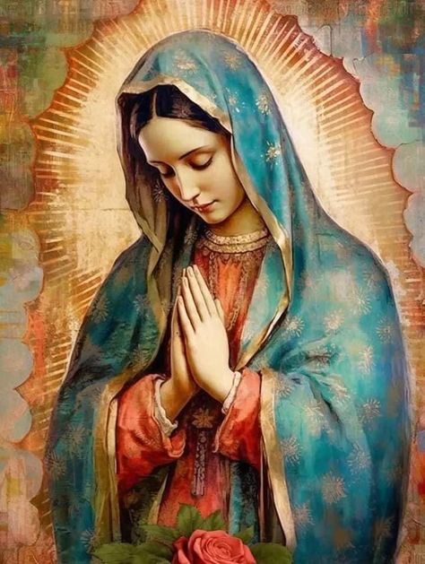 Virgen Mary Tattoo, Mexican Catholic Art, Mother Mary Pictures, Blessed Mother Statue, Mary Tattoo, Virgin Mary Art, Mother Mary Images, Blessed Mary, Catholic Pictures