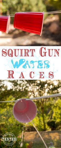 Beat the heat and avoid summer boredom with a few games of Squirt Gun Races. With a few simple items you probably already have around the house. A squirt gun obstacle race course can be created that will keep your kids and their friends entertained for ho Camping Games, Festival Camping, Water Games, Ideas Backyard, Backyard Games, Summer Games, Carnival Games, Cub Scouts, Summertime Fun